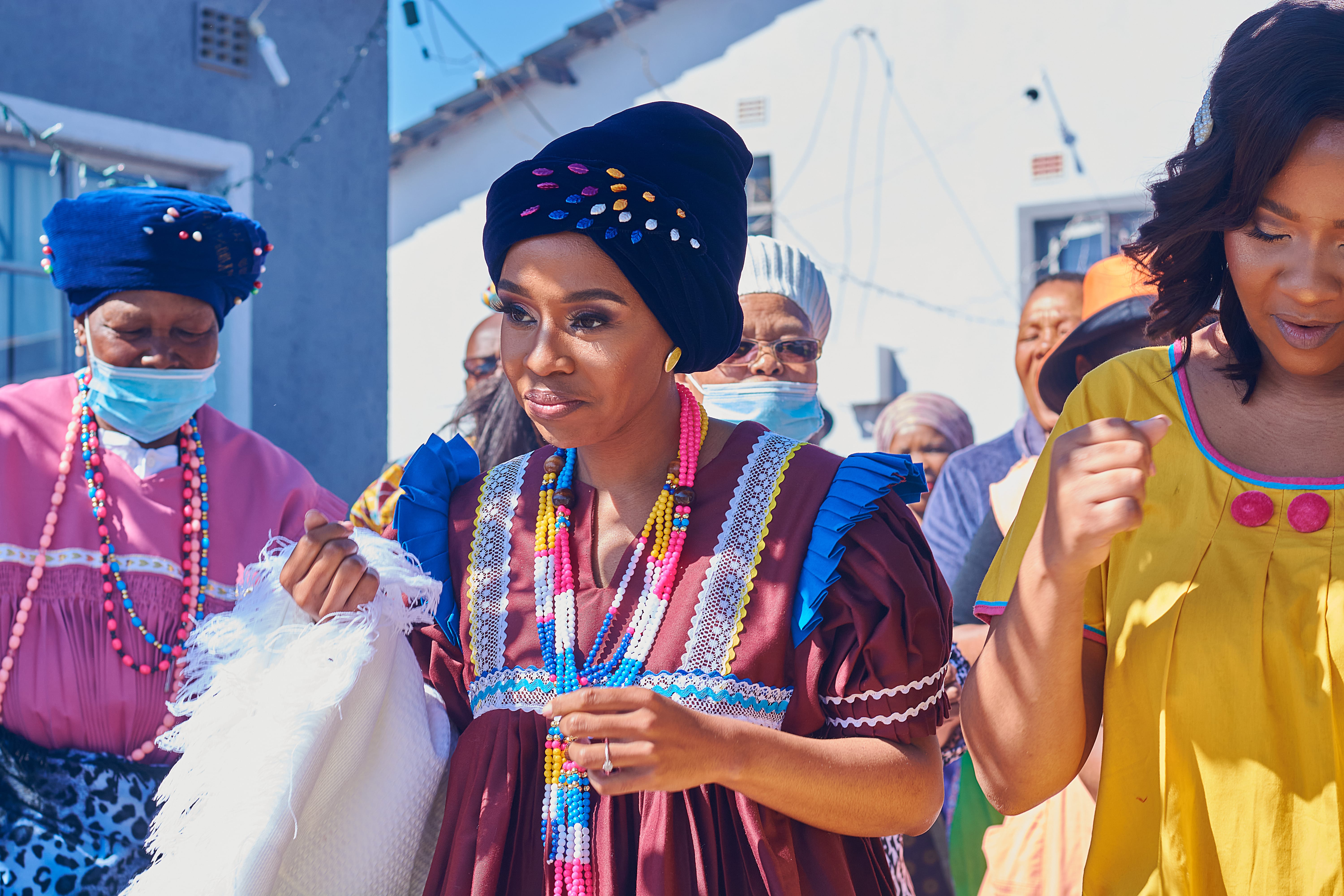Couple portrait at a traditional wedding